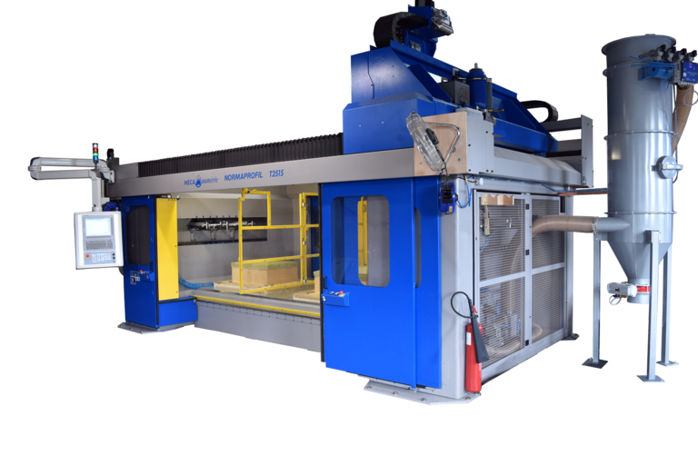 Overview of the machine with its two working areas
