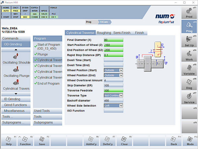 [Translate to Italiano:] Screenshot NUMgrind
