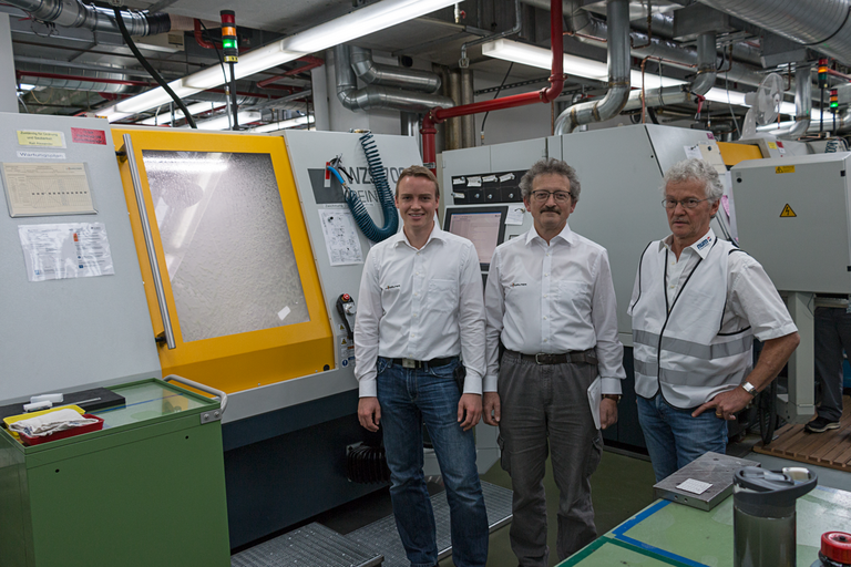 From left to right: Mr. Fabian Lehmann (Teamleader Technology Development, Walter), Mr. Martin Marx (Software Developer TEWL, Walter), Mr. Jörg Federer (Manager Application Technology NUMROTO, NUM AG)