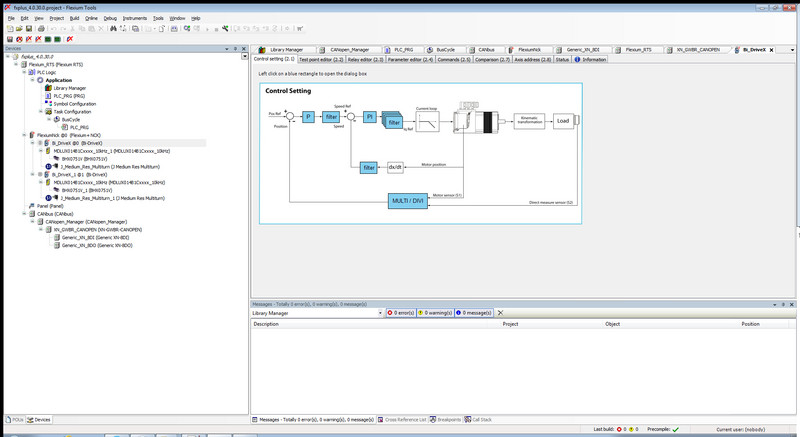 Servo Drive Parameterizing - Advanced Page Filter