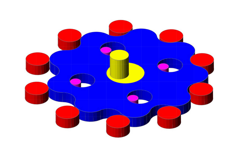 Typical cycloid gearbox.