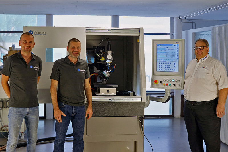 Left: Carl Södertun, Production Manager and Rudy Reichen, Managing Director Felastec GmbH. Right: Jean-François Hermann, sales engineer at NUM Biel.