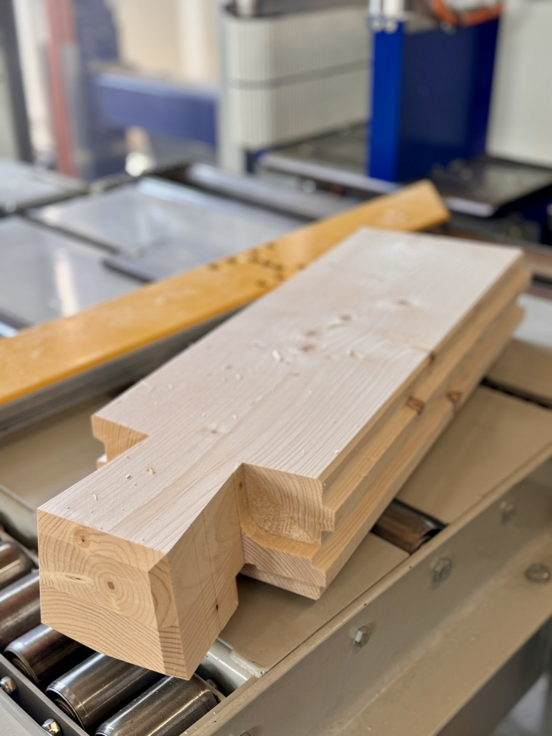 Machined workpiece for the construction of Appenzell-Style Joinery