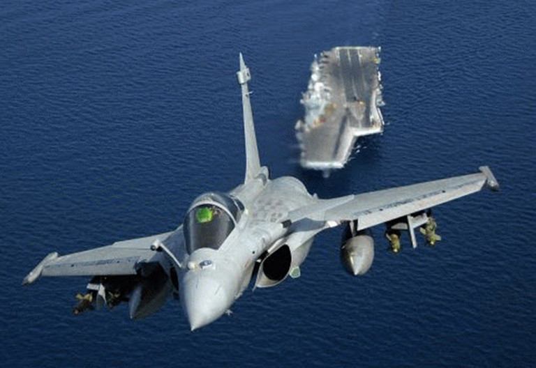 Kampfflugzeug Rafale, Produziert von Dassault Aviation in Frankreich, Bildquelle : www.meretmarine.com.