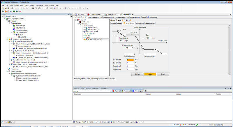 Flexium NCK (CNC) Parameterizing - Advanced Editor Spindle Change