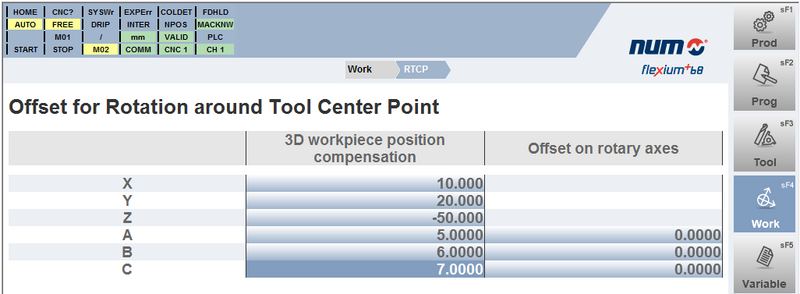 Screenshot Offset for Rotation around Tool Center Point