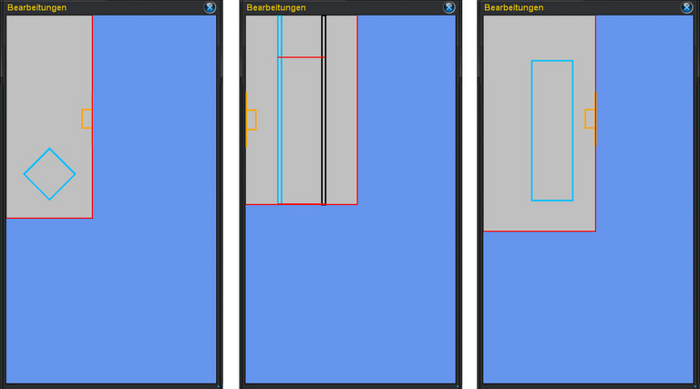 Différents usinages dans le processus de fabrication avec différentes trajectoires de coupe.