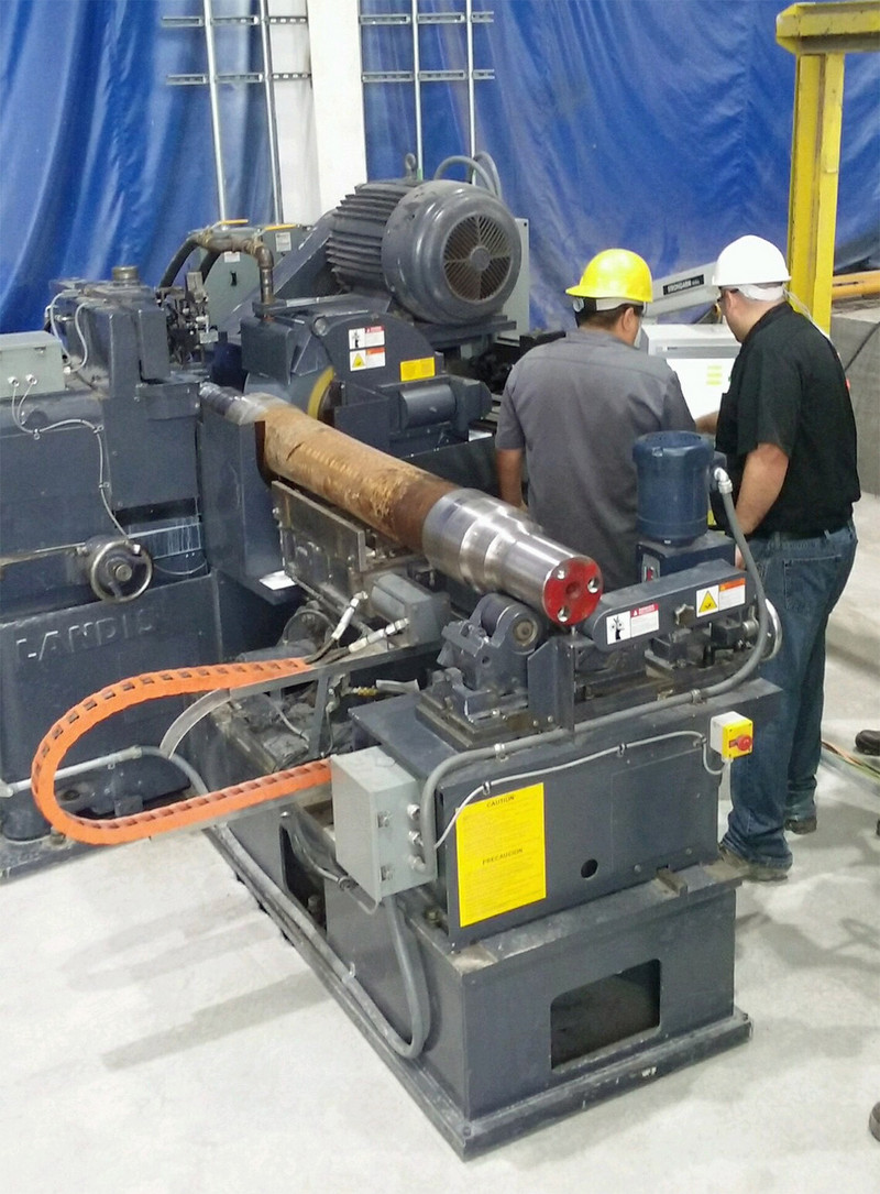 Extensive mechanical and electrical upgrades to this Landis centerless grinding machine include a new Flexium CNC system from NUM.