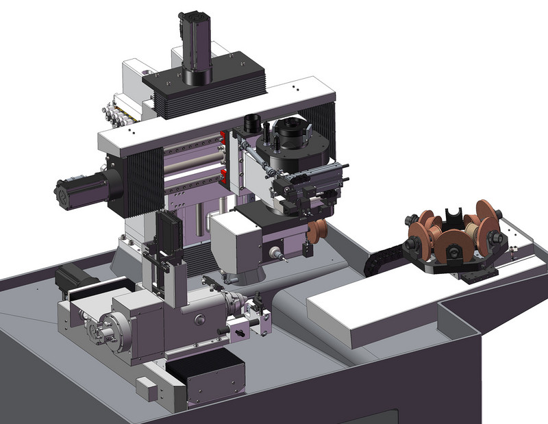 simulation en 3D du centre d’affûtage à 5 axes U-Grind. simulation en 3D du centre d’affûtage à 5 axes U-Grind.