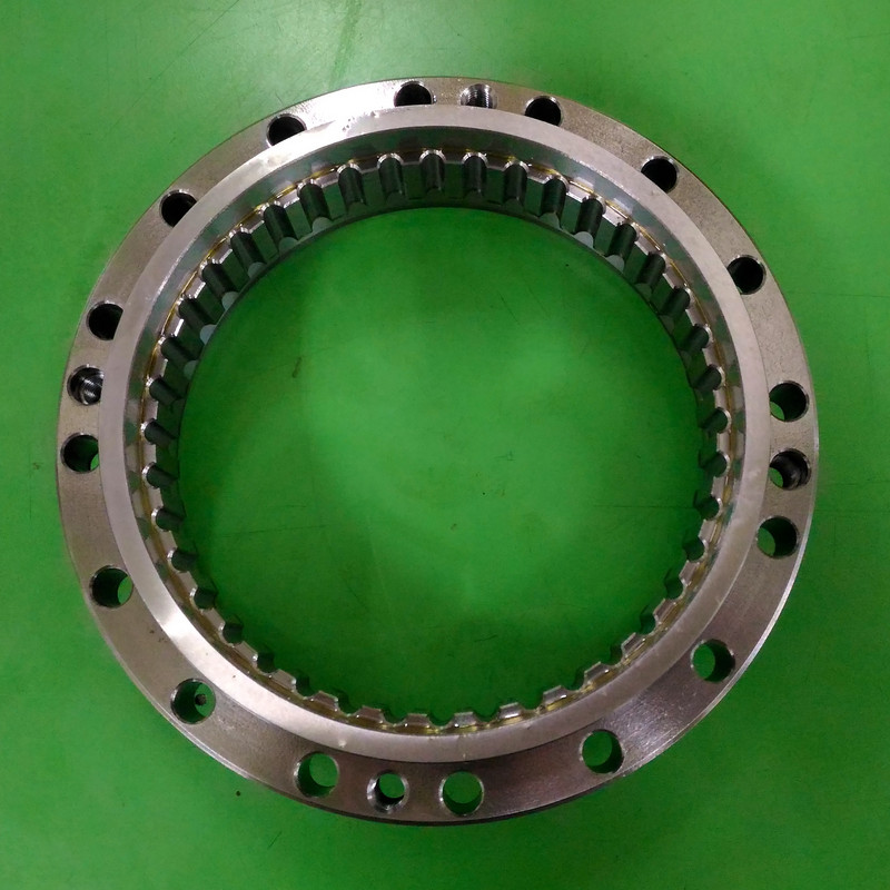 An internal gear after profile grinding.