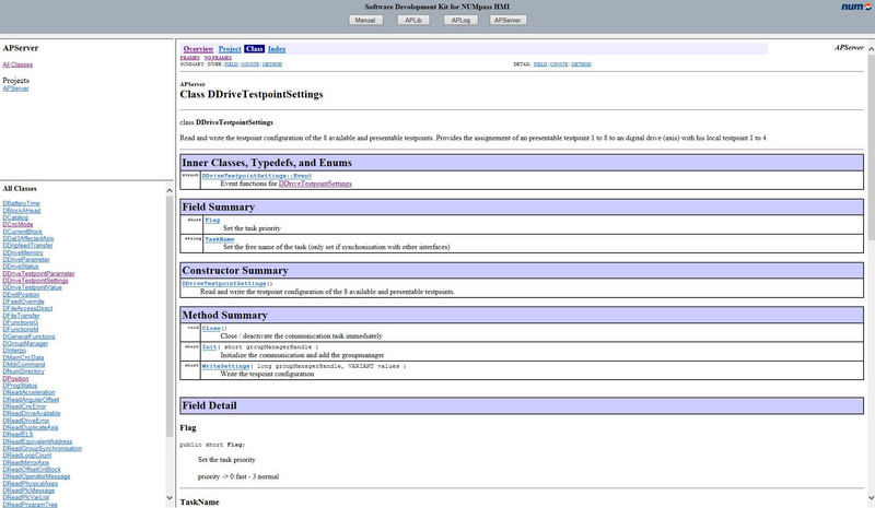 SDK for NUMpass HMI - Drive Test Point