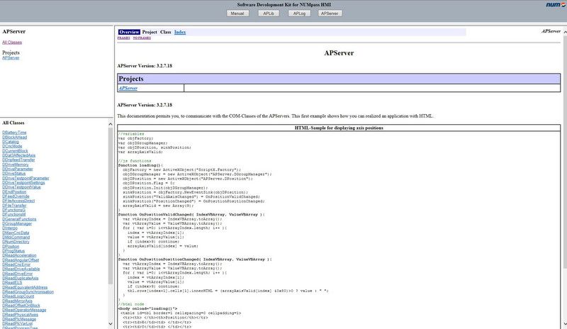 SDK for NUMpass HMI - Class View